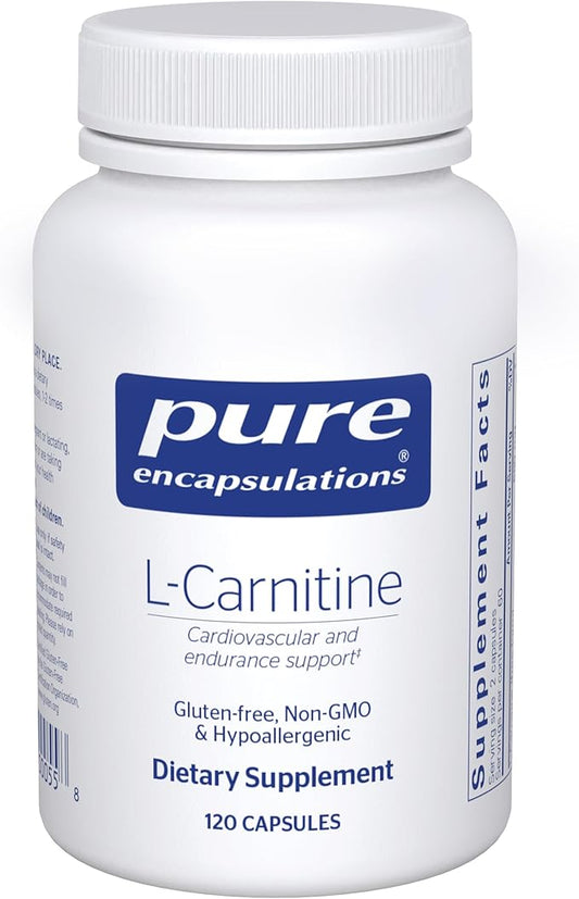 Pure Encapsulations L-Carnitine | Hypoallergenic Supplement for Cardiovascular and Endurance Support | 120 Capsules