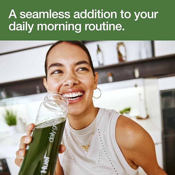 Huel Daily Greens | Superfood Greens Powder | 91 Vitamins, Minerals, and Wholefood-Sourced Ingredients | Adaptogens, Antioxidants, Gut-Friendly Probiotics | 30 Servings