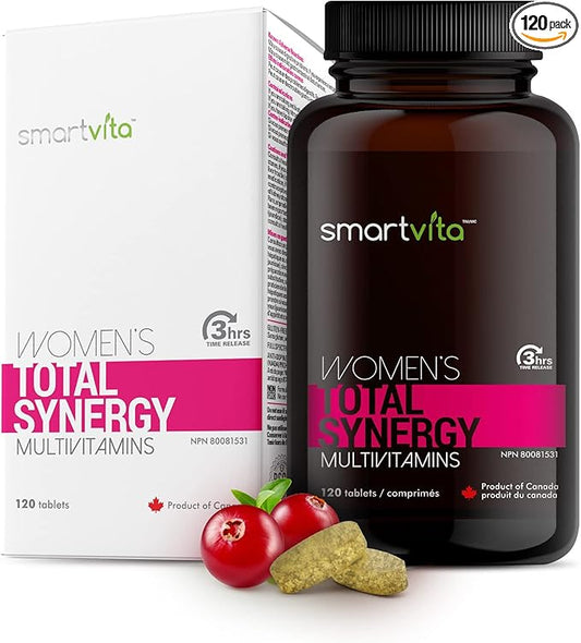 Smartvita - Women’s Multivitamins, Energy & Immune Booster, Womens Multivitamins for Wellness, Beauty Support, Hair Skin and Nails, Womens Vitamins with Smart Release Technology, 120 Tablets