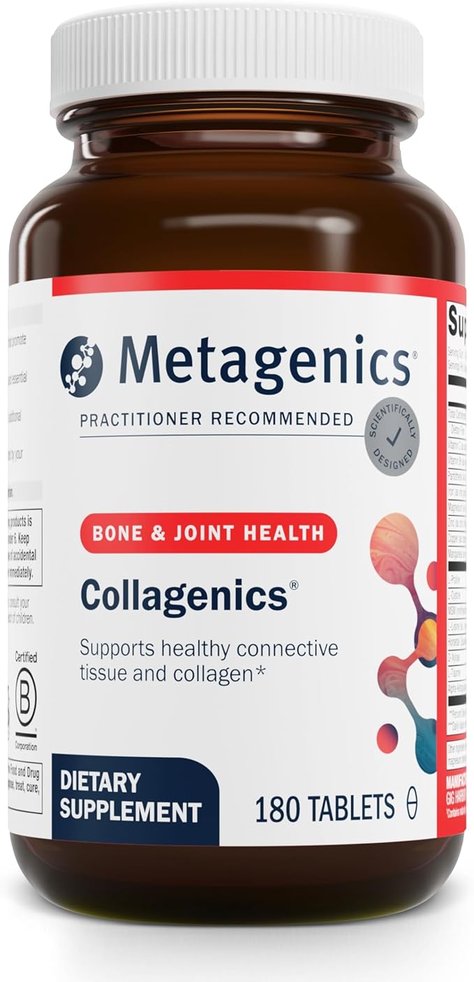 Metagenics Collagenics Nutritional Supplement Support for Connective Tissue and Collagen Tablet - 180 Count
