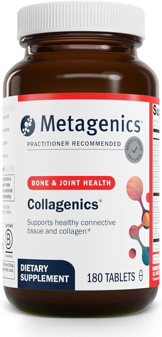 Metagenics Collagenics Nutritional Supplement Support for Connective Tissue and Collagen Tablet - 180 Count