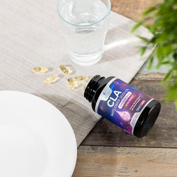 CLA Supplement, Conjugated Linoleic Acid 1560mg - Extra Strength CLA Supplement Pills - Support Body Composition, Lean Muscle Tone, & Energy - Safflower Capsules, Gluten Free, Non-GMO - 120 Softgels