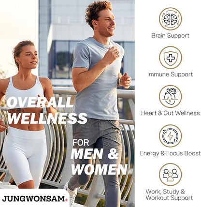 Premium Yejak 6-Year Korean Red Ginseng Extract | 30 Sticks | Vegan | 48mg Ginsenosides per Stick | Energy, Focus, Fatigue, Immune Support | Daily Vitality Supplement for Men & Women