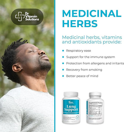 Lung Revive: Advanced Respiratory Support with Butterbur, Quercetin, & Vitamin C - Enhanced Breathing & Lung Detox Formula, Doctor-Developed, 60 Caps (2-Month Supply)