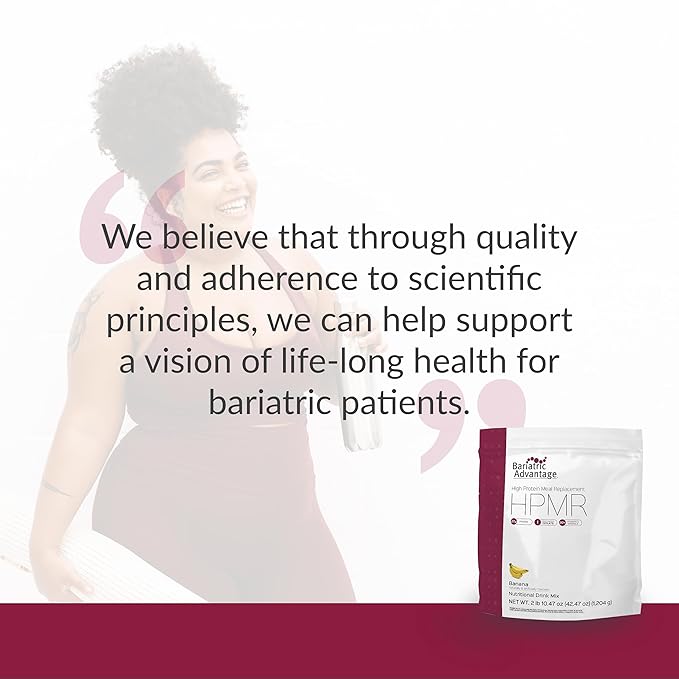 Bariatric Advantage High Protein Meal Replacement Drink Mix, Protein Powder Whey Isolate for Gastric Bypass and Sleeve Gastrectomy Patients, 27g Protein, Lactose Free - Banana - 28 Servings