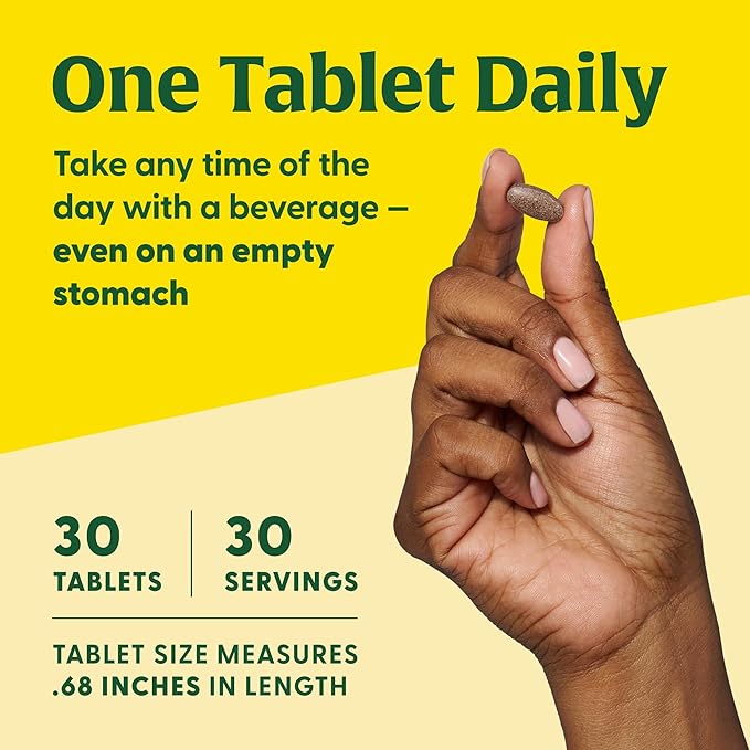 MegaFood Blood Builder - Iron Supplement Clinically Shown to Increase Iron Levels Without Side Effects - Iron Supplement for Women with Vitamin C, Vitamin B12 and Folic Acid - Vegan - 30 Tabs