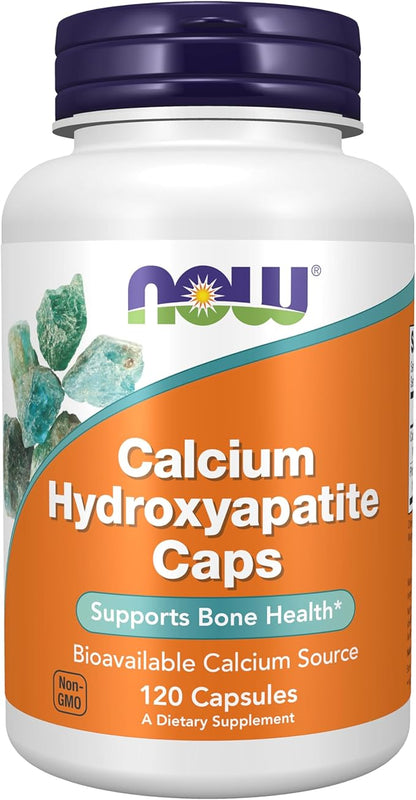 NOW Foods Supplements, Calcium Hydroxyapatite Caps, Supports Bone Health*, 120 Capsules