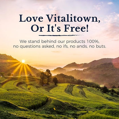 Vitalitown Magnesium Complex, 240 Capsules, Magnesium Glycinate, Malate, Taurate & Citrate, Chelated Forms, High Absorption, Bone, Heart, Muscle, Sleep & Digestion