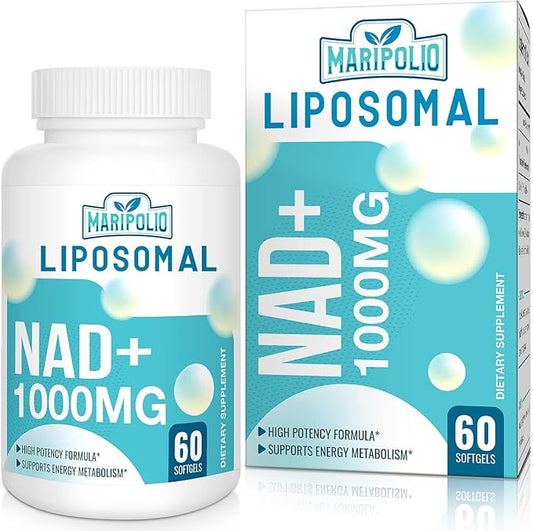 Liposomal NAD+ Supplement 1000 mg | Highest NAD Pontecy | Max Absorption | Pure NAD Supplement | Energy and DNA Repair, Aging Defense, Brain Function | 60 Softgels