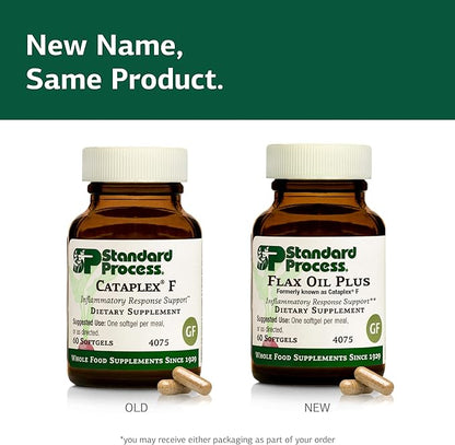 Standard Process Cataplex F - Whole Food Supplement, Metabolism, Skin Health and Hair Health with Vitamin B6, Flaxseed Oil - 60 Softgels