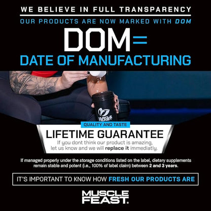 Muscle Feast Vegan BCAA Powder 4:1:1 Ratio Keto Friendly Sugar Free Post Workout Recovery, Blue Ice Pop, 300g