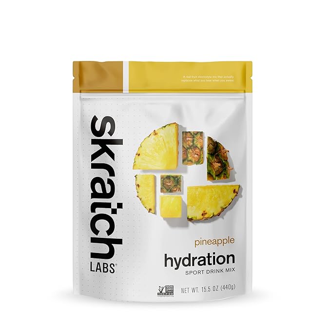 Skratch Labs Hydration Powder | Sport Drink Mix | Electrolytes Powder for Exercise, Endurance, and Performance | Pineapple | 20 Servings | Non-GMO, Vegan, Kosher