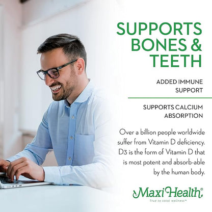 Kosher Vitamin D3 2000IU - Highly Absorbable Vitamin D Supplements for Healthy Immune Response, Calcium Absorption, Teeth & Bone Health - Vit D3 Vitamin 2000 IU - Vitamin D 3 - 180 Liquid Gels