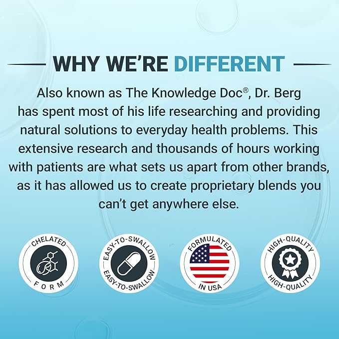 Dr. Berg Trace Minerals Enhanced Complex - Complete with 70+ Minerals Including 10 mg of Zinc - Dietary Supplement - 60 Capsules