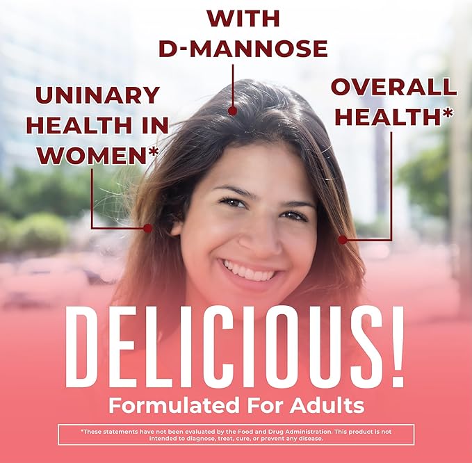 MaryRuth Organics Organic Cranberry Gummies | Cranberry Supplement | Urinary Tract Health for Women | with D Mannose | 500mg Cranberry | Traditional Use | USDA Organic | Vegan | Non GMO | 30 Servings