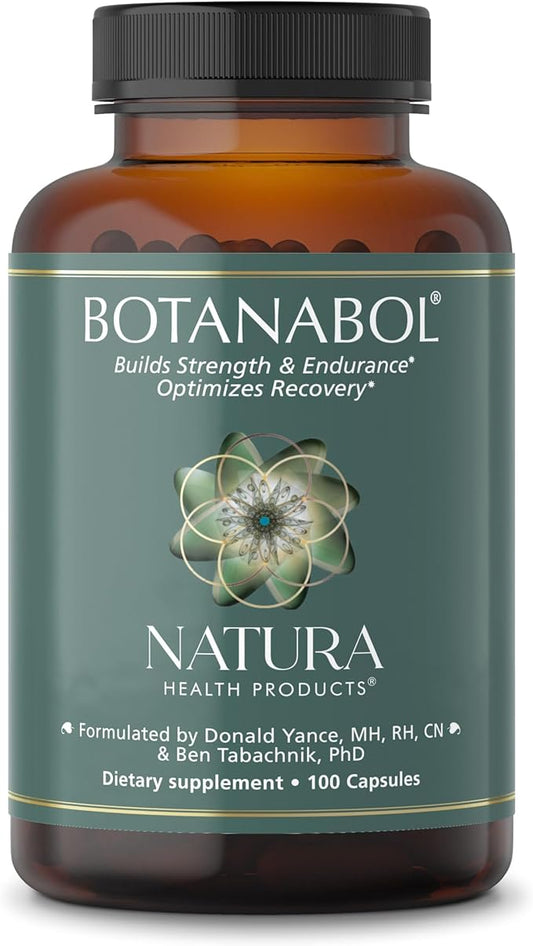 Natura Health Products Botanabol Supplement - Builds Strength & Endurance and Optimizes Recovery Time - Featuring Rhaponticum, Shilajit, Cordyceps, Cissus Quadrangularis (100 Capsules)