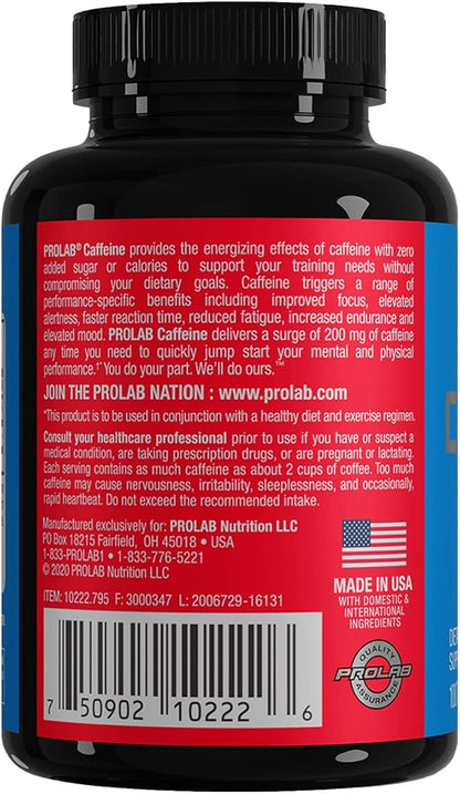 ProLab Caffeine Tablets 100 Count (Pack of 4)