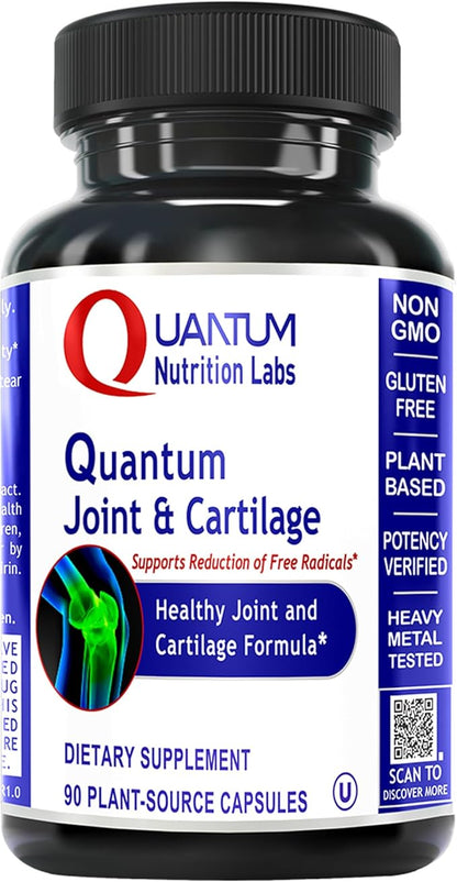 Quantum Joint & Cartilage Support Supplement - for Men & Women, Joint Mobility and Muscle Health, Cartilage Repair, Gluten Free, Plant-Sourced, Non-GMO - 90 Capsules