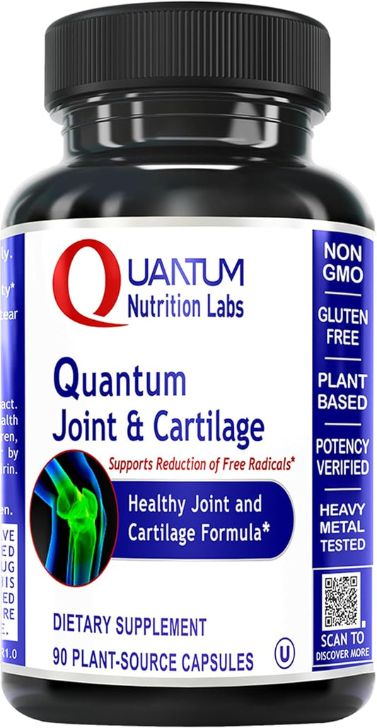Quantum Joint & Cartilage Support Supplement - for Men & Women, Joint Mobility and Muscle Health, Cartilage Repair, Gluten Free, Plant-Sourced, Non-GMO - 90 Capsules