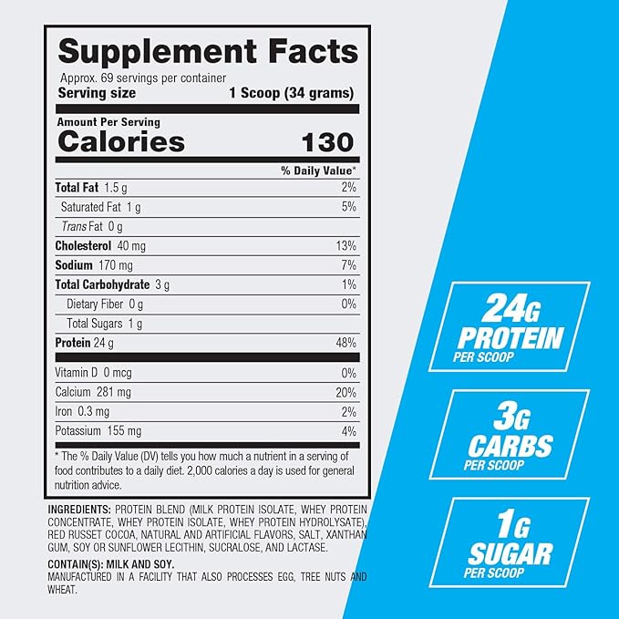 BPI Sports Best Protein – 100% Whey Protein Blend – Muscle Growth, Recovery, Meal Replacement – No Maltodextrin, No Fillers – Gluten Free – for Men & Women – Chocolate Brownie – 5.1 Pounds