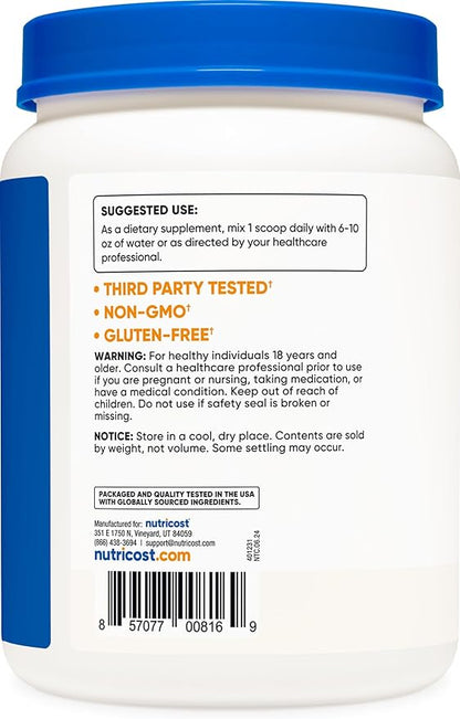 Nutricost D-Aspartic Acid (DAA) Powder 500G - DAA Supplement