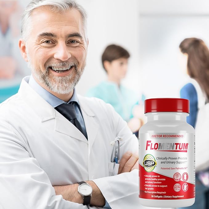 Flomentum® Saw Palmetto for Men Prostate Supplement | Prostate Support Supplement for Men's Health | USP Verified - Healthy Urinary Flow & Urinary Function - 320mg Once Daily (30 Count)