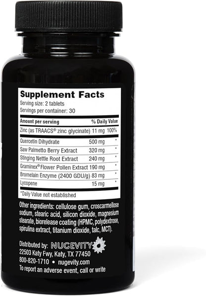 Prostate Plus Prostate Supplements for Men - 60Ct, Saw Palmetto, Quercetin, Bromelain, Lycopene, Stinging Nettle, Prostate Health Support