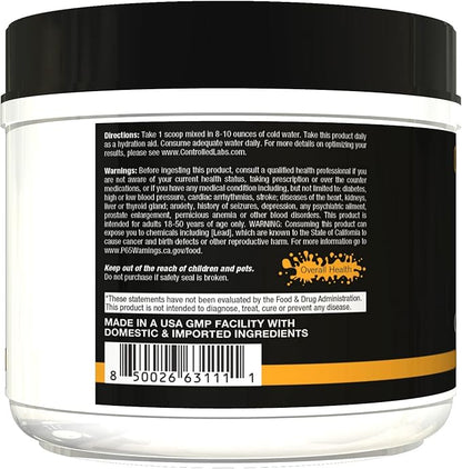 CONTROLLED LABS Orange HydraPush Electrolyte Powder, 60 Servings - Advanced Sugar-Free Hydrating Recovery Drink Mix with Coconut Water & Taurine - Boost Energy & Increase Endurance (Watermelon)