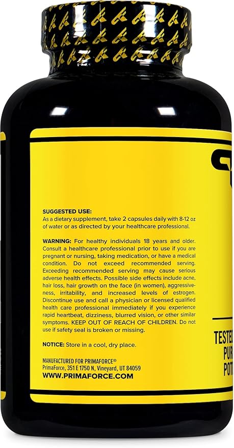 Primaforce HMB (Beta-Hydroxy Beta-Methylbutyrate) 1000mg, 180 Capsules (500mg Per Capsule) - Gluten Free and Non-GMO Supplement