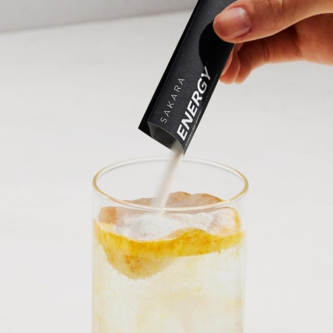 SAKARA Energy Effervescents, 15 Packets - Refined Sugar Free Electrolytes Powder Packets with Vitamin B12 & L Theanine, Flavored Water Packets, Hydration Powder, Energy Drink Electrolyte Powder
