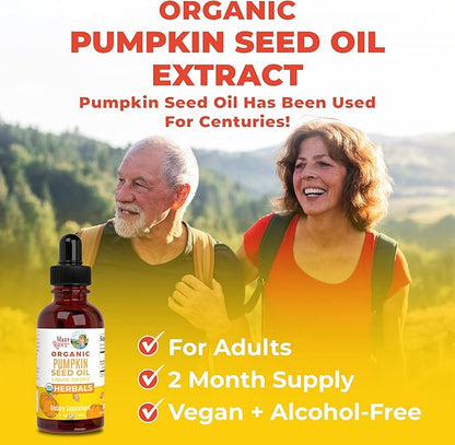 MaryRuth Organics Pumpkin Seed Oil Cold Pressed | 2 Month Supply | USDA Organic Pumpkin Seed Liquid Drops for Men and Women | Urinary Health in Men | Sugar Free | Vegan | Non-GMO | 60 Servings