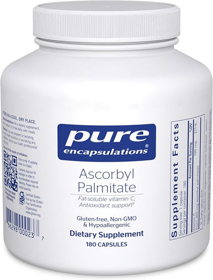 Pure Encapsulations Ascorbyl Palmitate | Vitamin C Supplement to Support Iron Absorption and a Healthy Immune System* | 180 Capsules