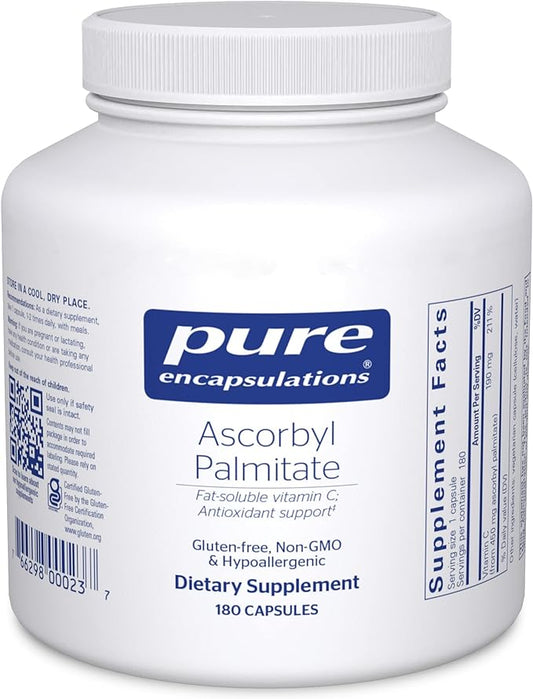 Pure Encapsulations Ascorbyl Palmitate | Vitamin C Supplement to Support Iron Absorption and a Healthy Immune System* | 180 Capsules