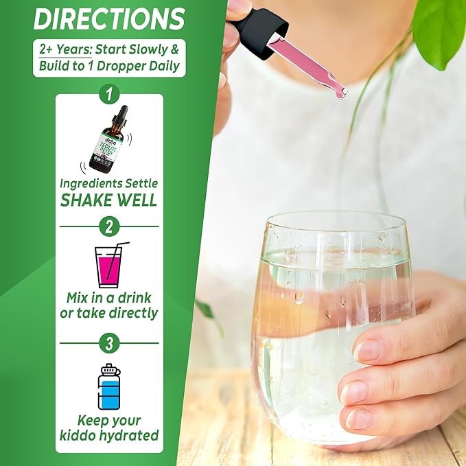 Zeolite Detox for Kids Liquid Drops - Advanced Zeolite for Kids with Vitamins B12 & D, Clinoptilolite Zeolite Detox - Zeolite Kids Gentle Body Daily Detox Cleanse, Focus & Speech Zeolite Drops 2oz