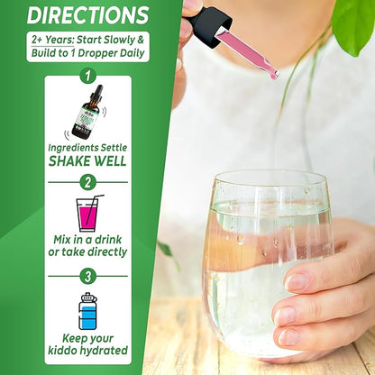 Zeolite Detox for Kids Liquid Drops - Advanced Zeolite for Kids with Vitamins B12 & D, Clinoptilolite Zeolite Detox - Zeolite Kids Gentle Body Daily Detox Cleanse, Focus & Speech Zeolite Drops 2oz