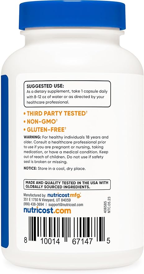 Nutricost Colostrum 500mg, 120 Capsules - Gluten Free & Non-GMO