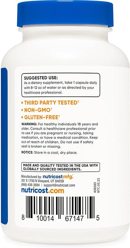 Nutricost Colostrum 500mg, 120 Capsules - Gluten Free & Non-GMO