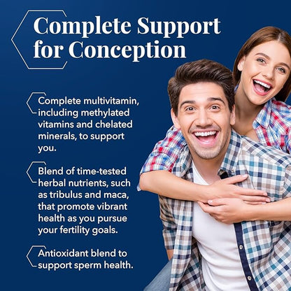 Best Nest Wellness Men's Fertility - Multivitamin Supplement for Men with Methylated Vitamins - Nutritional Supplement with Nutrients & Antioxidants - Supplement with Magnesium & Zinc - 30 Tablets
