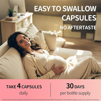 Inositol Supplement - Myo-Inositol & D-Chiro Inositol 40:1 Ratio for Hormonal Balance, Ovarian Function & Cycle Support, Vitamin B8, 120 Vegan Capsules, 30-Day Supply