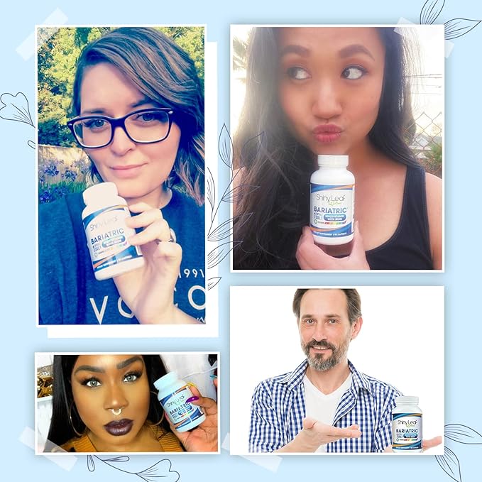 Shiny Leaf Daily Bariatric Multivitamin with 45 mg of Iron 30 Ct Capsule for Post Weight Loss Surgery (WLS), Sleeve, and Mini Gastric Bypass Patients (1 Month Supply)…