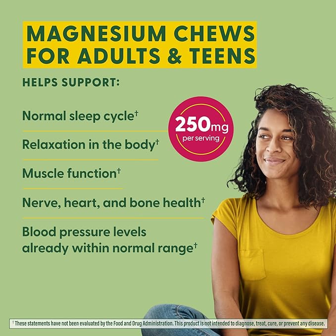 MegaFood Relax + Calm Magnesium Supplement - Soft Chews with Magnesium Citrate & Magnesium Malate for Heart Health, Muscle Tension & More - Vegetarian - Strawberry-Flavor - 30 Chews per Pack (2 Pack)