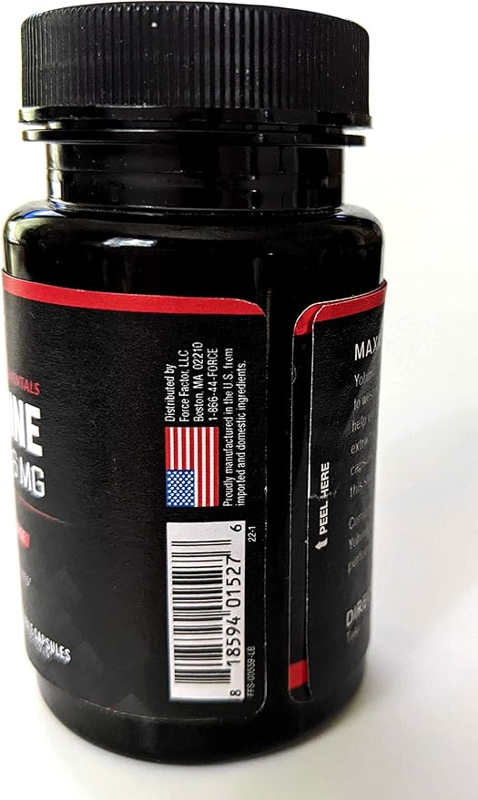 Force Factor Yohimbine Supplement for Men, Yohimbe Bark Extract with Superior Absorption to Enhance Performance, 6mg Yohimbine Bark Pills with Key Natural Ingredients, 30 Count (Pack of 4)