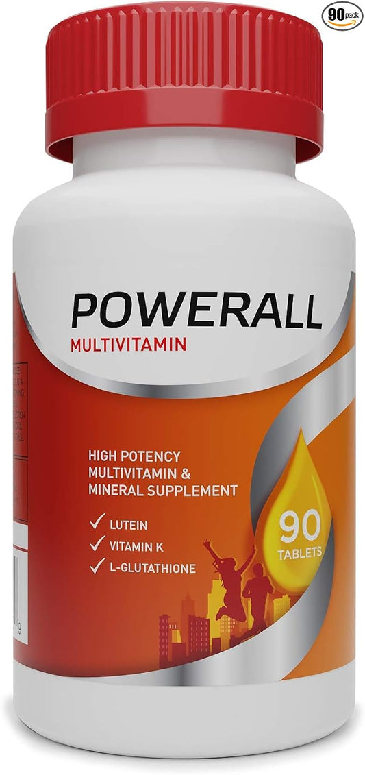 POWERALL Adult Multivitamin for Men and Women, Immunity Support, with Vitamins A, C, D3, E, K1 and B Vitamins, 90 Count