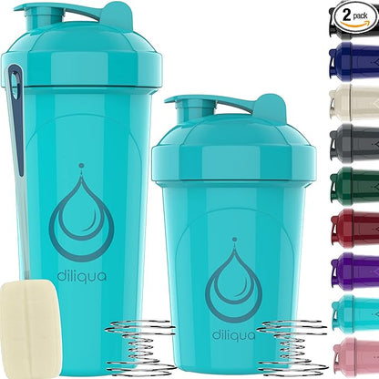 2 PACK, 28 oz & 20 oz Shaker Bottles for Protein Mixes | BPA-Free & Dishwasher Safe |small protein shaker bottle | Shaker Cups for protein shakes | Blender Shaker Bottle Pack.