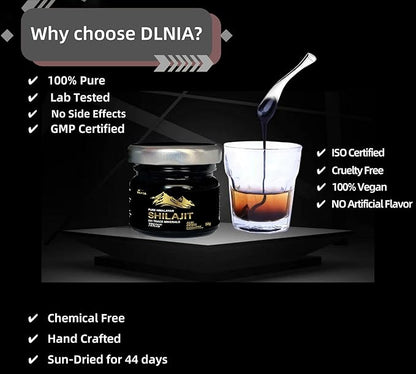 Shilajit Pure Himalayan Organic Shilajit Resin Supplement- Gold+ Grade with 85+ Trace Minerals with 75% Fulvic Acid, Overall Energy & Immune Support, Pure Shilajit for Men & Women, 65g