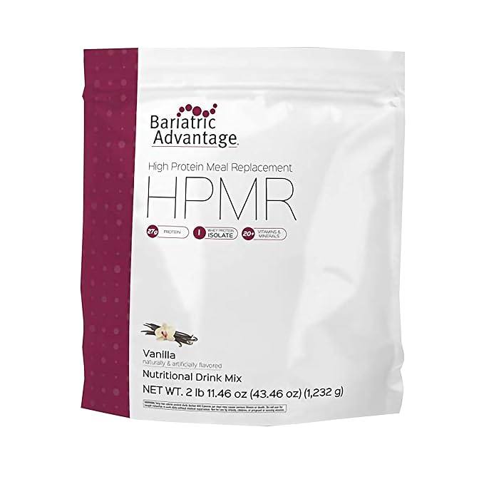 Bariatric Advantage High Protein Meal Replacement Drink Mix, Protein Powder Whey Isolate for Gastric Bypass and Sleeve Gastrectomy Patients, 27g Protein, Lactose Free - Vanilla - 28 Servings