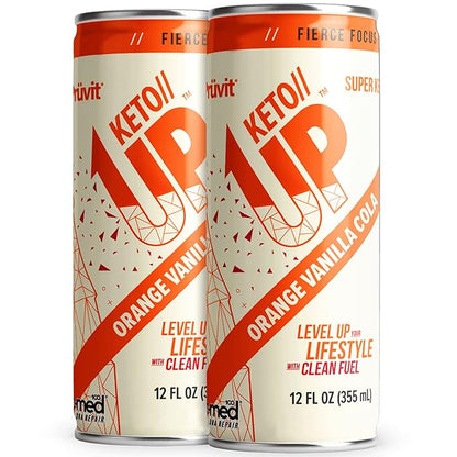The Orange Vanilla Cola Keto//Up® Drink – Ready-to-Drink Ketones for Focus for Men and Women - 12 Pack