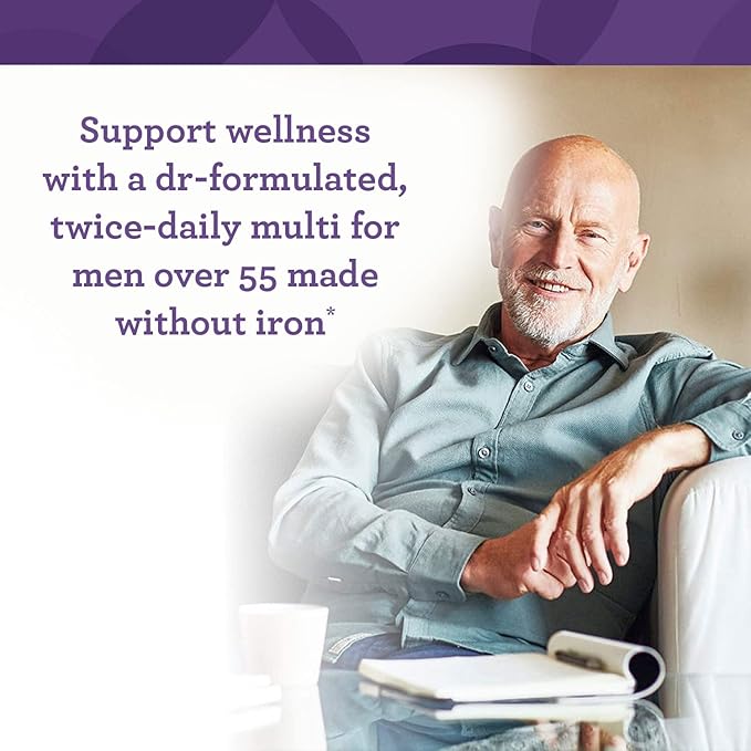 Innate Response Formulas Men’s 55+ Multivitamin - Daily Multivitamin for Men 55 and Over - with B Vitamins - Vegetarian, Non-GMO, Kosher, and Gluten-Free - 120 Tablets (60 Servings)