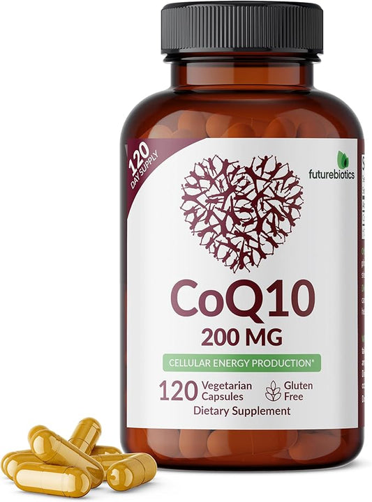 Futurebiotics CoQ10 200 MG Cellular Energy Production, 120 Vegetarian Capsules