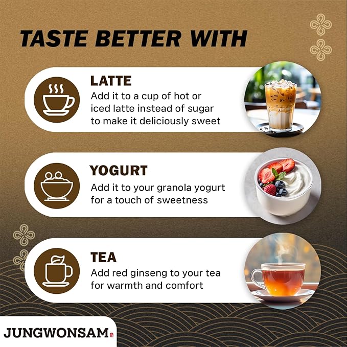 Premium Yejak 6-Year Korean Red Ginseng Extract | 30 Sticks | Vegan | 48mg Ginsenosides per Stick | Energy, Focus, Fatigue, Immune Support | Daily Vitality Supplement for Men & Women